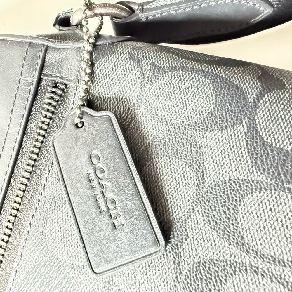Coach Mens Crossbody Flight Bag Leather Black - Picture 6 of 11